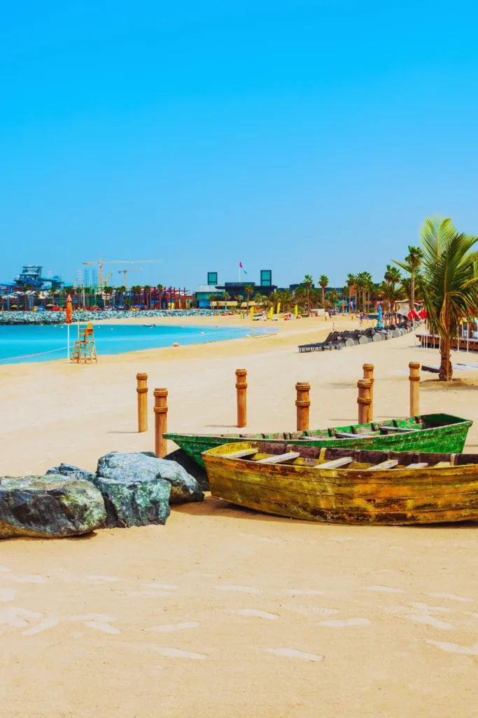 Dubai public beaches with clean sand and blue water