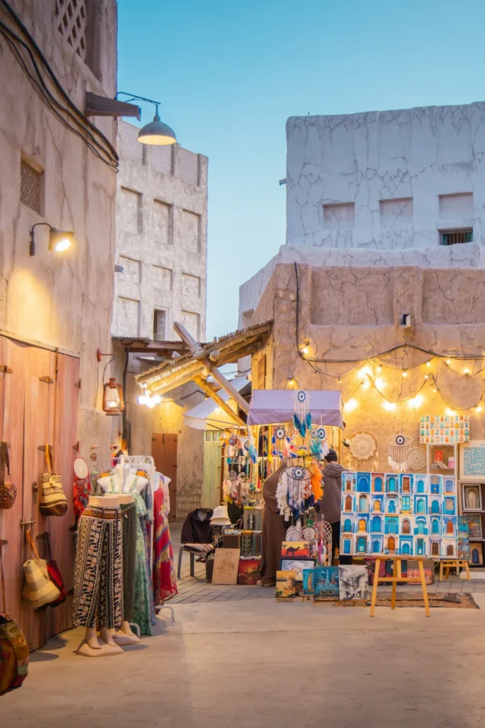 old Dubai markets with traditional shops and local culture